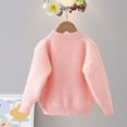 thumbnail image 4 of Atogsazn Toddler Girl Knitted Sweater Kids Casua Long Sleeve Pullover Winter Warm Sweaters Tops Clothing Outerwear 04-Pink 9-10 Years Fashion, 4 of 9