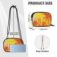 thumbnail image 3 of Stylish Crossbody Phone Bag Purse Handbags Adjustable Strap, Compact Design for Essentials Orange Silhouettes Of Buildings, 3 of 7