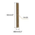 thumbnail image 2 of Uxcell 40pcs Fully Threaded Rods 1/4 x 2 Inch for Mounting Assembly Fastening, Colorful Zinc, 2 of 5