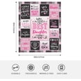 thumbnail image 5 of Daughter Gifts from Mom, Birthday Gifts for Daughter Adult, Gift for Daughter from Dad, Father Mother to Daughter Gifts Throw Blanket 60" x 50", Daughter Birthday Gift Ideas for Graduation Christmas, 5 of 6