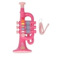 thumbnail image 1 of Juguete de bocina con diseño de simulación, efecto de iluminación dinámico, instrumento musical, bocina de juguete, regalo con cordón para mayores de 3 años, color rosa, 1 of 14