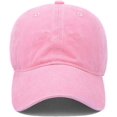 thumbnail image 2 of HSHDLDF Men Women Plain Cotton Vintage Washed Twill Low Profile Baseball Cap Adjustable Distressed Dad Hat, 2 of 3