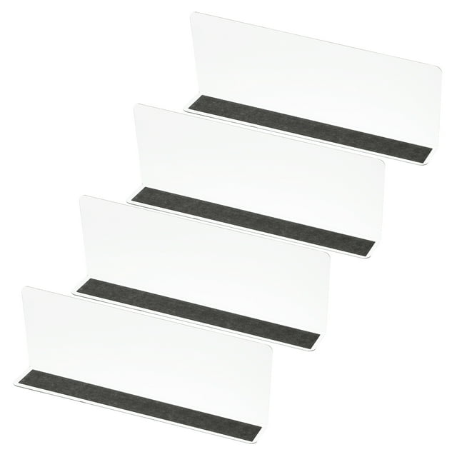 Uxcell 4 Pack Divisores de Estante para Closet, 11.1x1.6x4" Separador Magnético de Acrílico