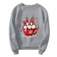 thumbnail image 3 of Femmes de Noël Pull Mi Longueur Veste Col Rond Hiver Cardigan Manches Longues Fermeture Blouse Hoodie Outwear Souple Graphique Imprimé Sweat-Shirt de Mode, 3 of 6