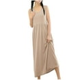 thumbnail image 5 of Kaemgyyd Sleepwear for Women Loose Soft Sleeveless Tank Nightgown Cozy Breathable V Neck Sleep Dress Loungewear, 5 of 7