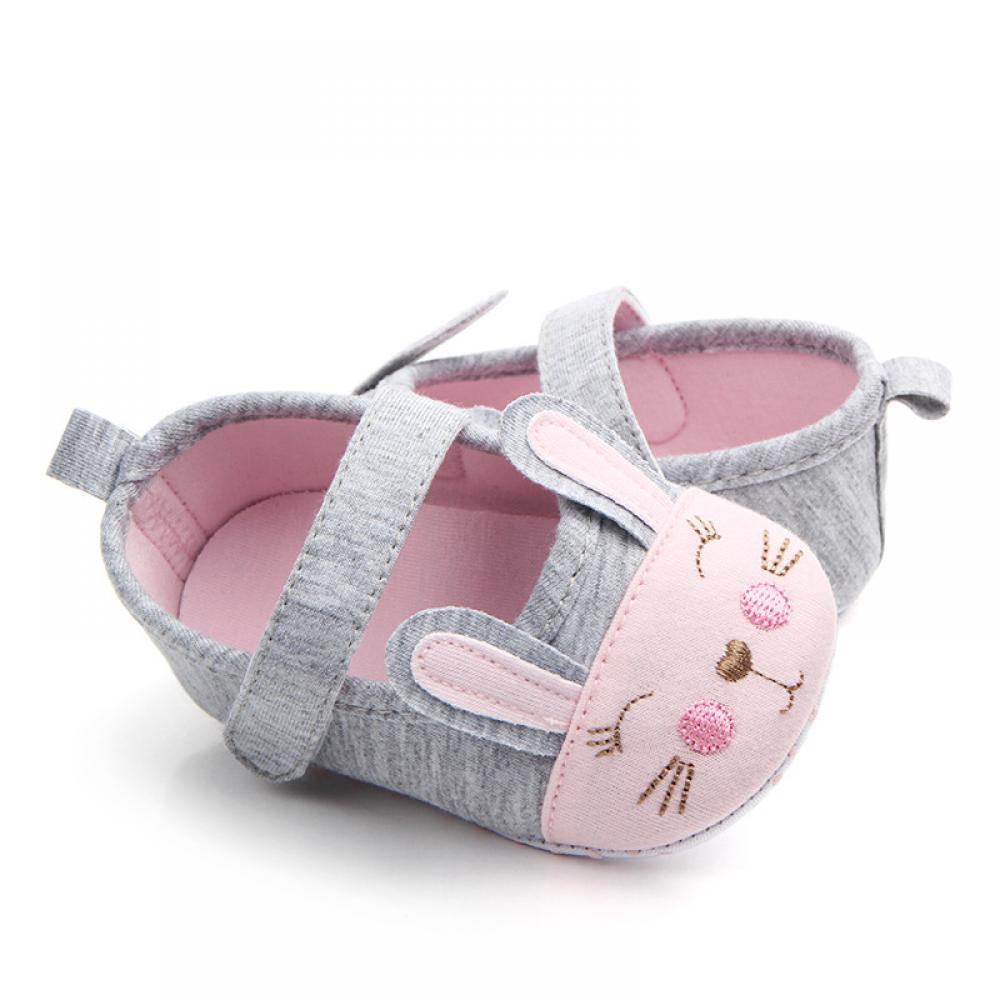 Infant Baby Girls Shoes Non-Slip Bowknot Princess Dress Mary Jane Flats Toddler First Walker Cute Rabbit Baby Sneaker Shoes 0-18M - image 5 of 5