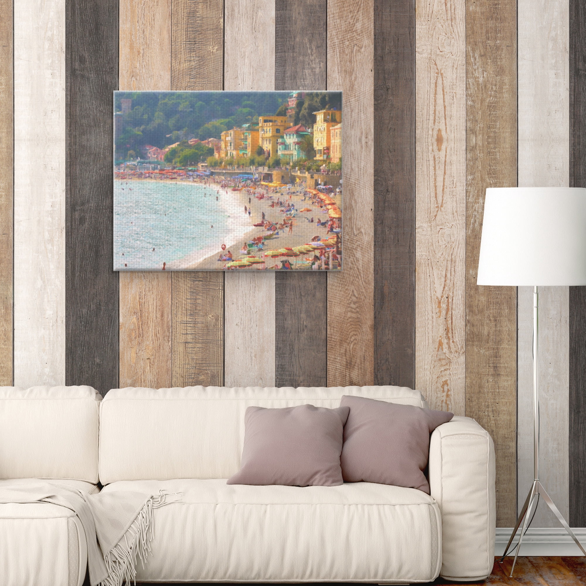 Masterpiece Art Gallery Coastal Italia I Italian Coast By Graffi-tee Studio Canvas Art Print 22" x 28"