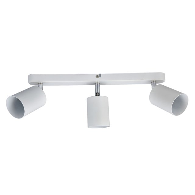 Portalámparas GU10, base de luz de techo tipo tira de 3 cabezales, soporte de luz giratorio de 330 ° para dormitorio, cocina, 85-265V