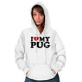 thumbnail image 4 of Love Pug Cute Dog Breed Lover Pet Owner Hoodie Sweatshirt Women Brisco Brands X, 4 of 6