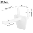 thumbnail image 2 of Unique Bargains 2 Inch Plastic Pegboard Hooks Fits 1/4 Inch Holes Pegboards, 20 Count, 2 of 7