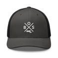 thumbnail image 2 of Retro Boston Trucker Hat Mesh BOS Cross Trucker Cap (Charcoal/ Black), 2 of 4