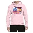 thumbnail image 2 of Wild Bobby, Colorful Neon Flag, Streetwear, Unisex Graphic Hoodie Sweatshirt, Light Pink, Small, 2 of 3