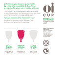 thumbnail image 3 of Oi Cup, Zero-Waste Reusable Menstrual Cup, Hypoallergenic and Recyclable, Small, 3 of 8