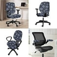 thumbnail image 2 of FKELYI Retro Sea Turtle Print Office Chair Covers with 2 Pcs Arm Rest Covers Stretch Fabric Computer Chair Slipcover Anti-Dust Swivel Chairs Protector for Home Office Decor, 2 of 7