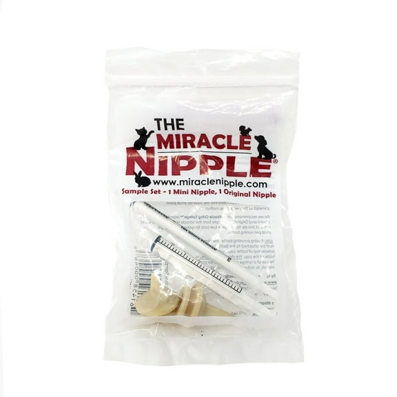 Original and Mini Miracle Nipple Sample Set - Includes 1 - 1ml & 1 - 3ml O-ring Syringe