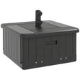 thumbnail image 2 of Outsunny 3-in-1 Outdoor Umbrella Base with Wheels and Handles, Coffee End Table, Flower Box Planter with Hole, 175 lbs. Capacity, Black, 2 of 9