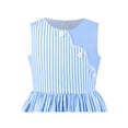 thumbnail image 6 of Sunny Fashion Girls Dress Striped Asymmetrical Color Block Button Sleeveless Casual 6 Years, 6 of 8