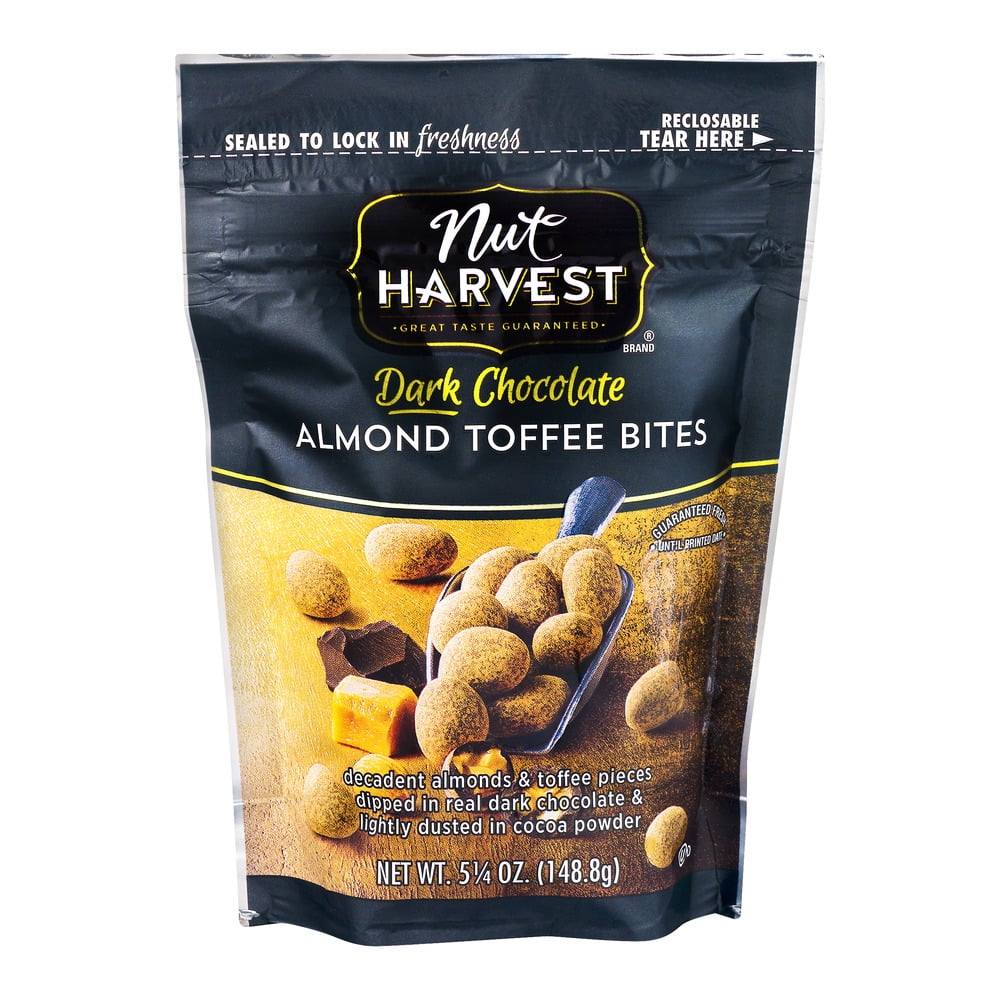 Nut Harvest Dark Chocolate Almond Toffee Bites, 5.25 OZ