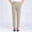 Khaki, variant on Color Loose Fit Straight Leg Pants, Elastic Waistband Casual Long Trousers, Women's Solid Color Loose-Fitting Straight-Leg Pants With Pockets On The Waistband Capris Full Length Pants
