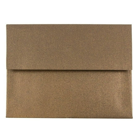 UPC: 0609722981088 | JAM Paper & Envelope A2 Envelopes  4 3/8 x 5 3/4  Bronze Metallic  25/Pack