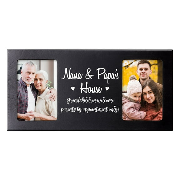 Grandparent Black Double 4”x6” Photo Frame - Welcome
