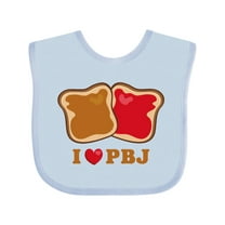 Inktastic I Love Pbj 2 Boys or Girls Baby Bib