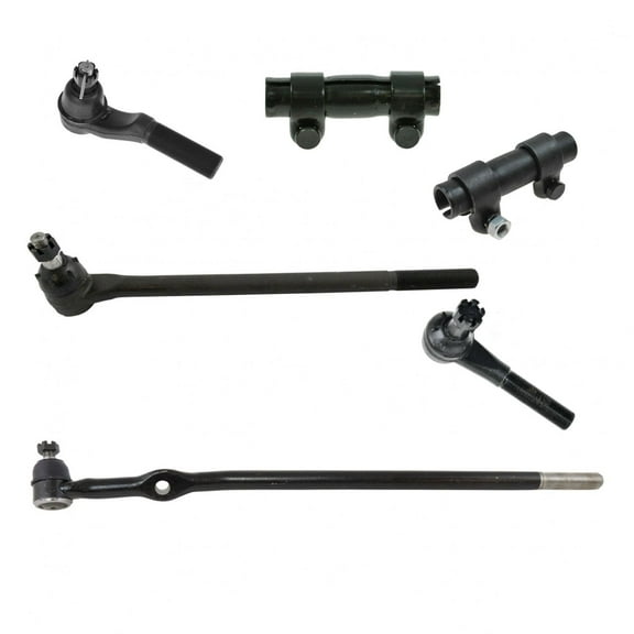 TRQ Front Inner & Outer Tie Rods with Adjusting Sleeves 6 Piece Steering Kit New PSA74537