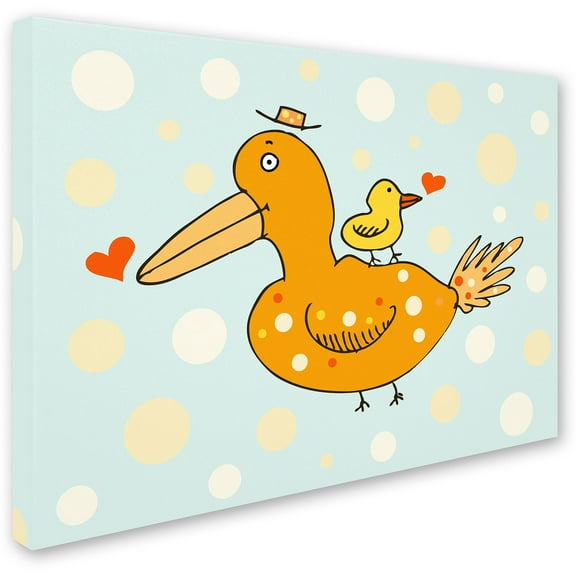 Trademark Fine Art "Bird and Baby" Canvas Art by Carla Martell
