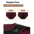 thumbnail image 6 of INNERSY Women's Hipster Period Panties Postpartum Ladies Menstrual Underwear 3-Pack(XS,Burgundy/Navy/Gray), 6 of 10