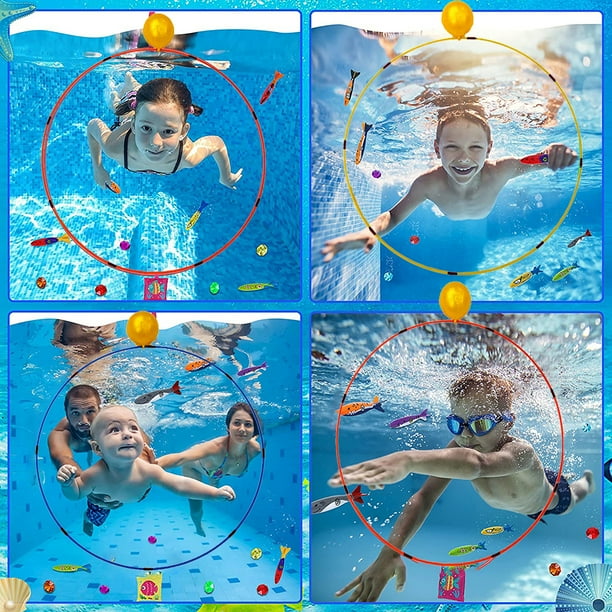 Anillo de natación para buceo, juguetes de buceo para piscina, anillos de buceo para piscina, regalo para deportes acuáticos para niños