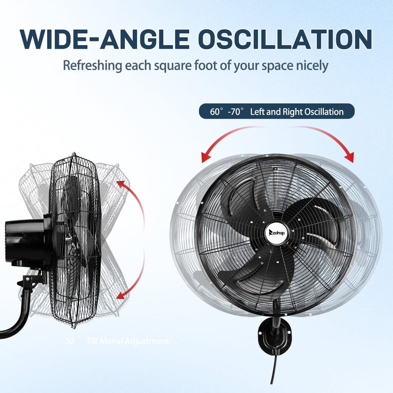 Ktaxon 18inch High Velocity Wall Mount Oscillating Fan, Industrial