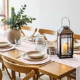 thumbnail image 6 of Pink Striped Round 15 Inch Placemats Set of 2, Modern Farmhouse Pink White Stripes HeatResistant Non Slip Place Mats for Dining Table, Wipeable Braided Kitchen Table Mats for Housewarming, 6 of 9