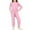 Pink, variant on OGLCCG Girls 2 Piece Set Ruffle Long Sleeve Pullover Top and Wide Leg Jogger Pants Lightweight Solid Color Spring Outfits Lounge Sets 4-13 Years