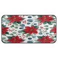 thumbnail image 2 of 39x20 Inch Non-Slip Floor Mat Hallway Runner Rug Entrance Floor Mat Runner for Kitchen and Living Room Red Berries and Flowers, 2 of 8
