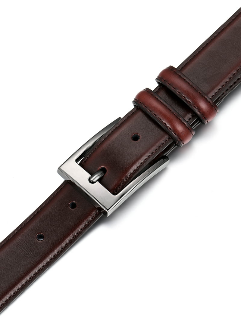 Marinos Men Genuine Leather Dress Belt with Single Prong Buckle - Pack  of 2 - Walmart.com