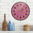 thumbnail image 3 of Yayeee Wall Clock Battery Operated 9.5" Silent Quartz Non-Ticking for Living Room Decor, Pink Doughnuts, 3 of 8