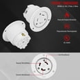 thumbnail image 3 of ENERLITES NEMA L5-30 Flanged Outlet, Locking Plug Charger Receptacle, 30 Amp, 125 Volt, 2 Pole, 3 Wire Grounding, Industrial Grade, 66454-W, White, 3 of 5