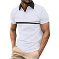 thumbnail image 2 of Fnnxeal Mens Polo Shirts, Casual Short Sleeve Lightweight Summer Button White Polo Shirts for Men Size 2XL, 2 of 3