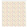 thumbnail image 2 of Ambesonne Pineapple Shower Curtain, Repetitive Exotic Fruits, 69"Wx84"L, Khaki Burnt Sienna, 2 of 4