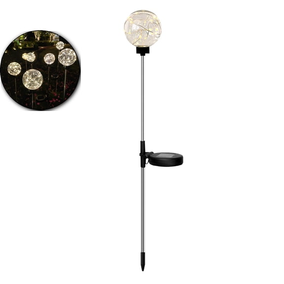 VQPeo Solar Ball Light, Villa Yard Stake Light, Ground Decorative Lamp for Garden Illumination
