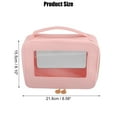 thumbnail image 2 of Unique Bargains Clear Makeup Bag Cosmetic Travel Bag Make Up Brush Organizer Case Transparent for Women Pink, 2 of 7