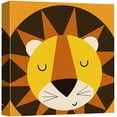 thumbnail image 3 of PixonSign Canvas Print Wall Art Cute Kids Sleeping Lion Animals Wildlife Digital Art Modern Art Chic Portrait Colorful Multicolor Ultra for Living Room, Bedroom, Office - 24"x24", 3 of 5