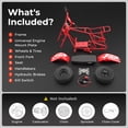 thumbnail image 5 of FRP GMB100 Mini Bike Upgraded Frame Roller Frame, No Engine—Tires, Hydraulic Brake, Seat, Fuel System & Wiring, DIY Bolt-On 79/98/196/212/225cc – Red, 5 of 8