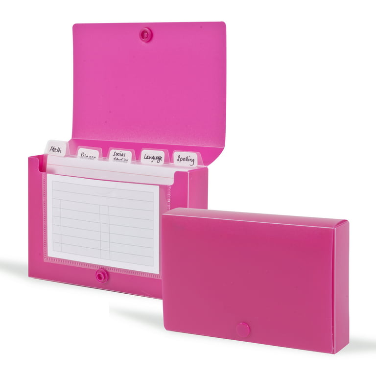 DocIt Organizers Index Card Holder 3 x 5, School Index Cards and More, 4  Count 