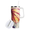 thumbnail image 2 of JSTEL Dragon Watercolor 40 oz Tumbler Stainless Steel Water Bottle Vacuum Insulated Cup with Straw Lid & Handle For Travel Car Cup Holder, 2 of 8