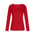 thumbnail image 4 of Sexy Tops for Women Casual Deep V Neck Shirts Long Sleeve Spring 2026 Tunic Dressy Slim Fit Soft Comfy Blouses Dressy Lightweight Comfy Outfits Going Out Tops Ladies Fashion Trendy, 4 of 8