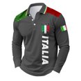 thumbnail image 4 of Rggeeun Men's Long Sleeve Polo Shirts Male Slim Fit With Print Design For Fall Winter Tops Golf Shirts For Men, 4 of 4
