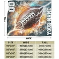 thumbnail image 3 of Custom Football Blanket with Name No. for Boys Girls, Personalized Cool Football Themed Design Printed Throw Blankets for Kids Lap, Chair, Giftable Blanket, 30"x 40", 3 of 3