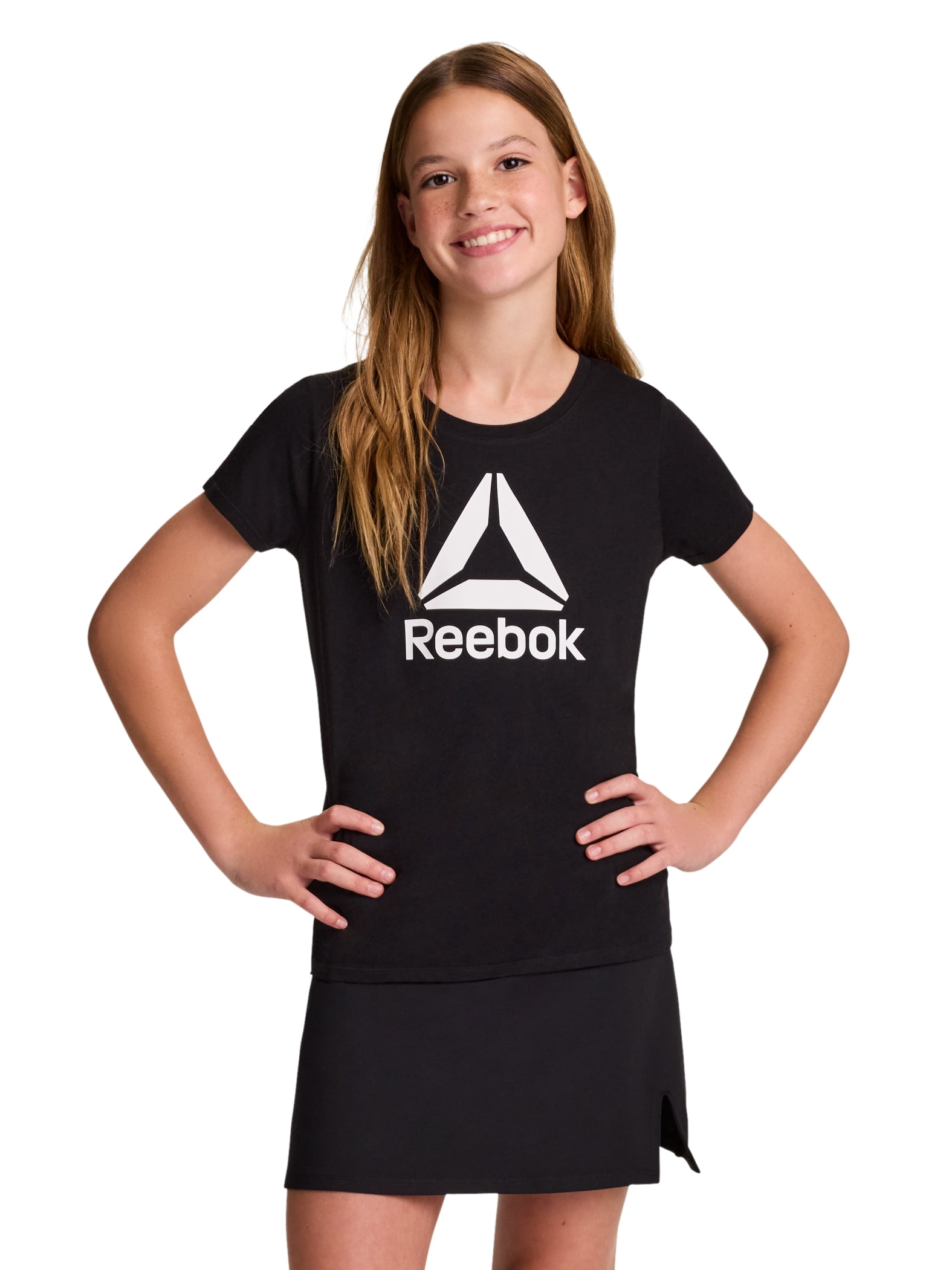 Reebok Girl's Distinction 2-Pack Short Sleeve Performance T-Shirt, Sizes 4-18