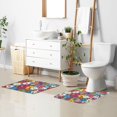 thumbnail image 6 of Yayeee Bath Rug for Bathroom Floor Non Slip Rectangle Fluffy Soft Absorbent Mat, 16"x24", Whimsical Floral, 6 of 7